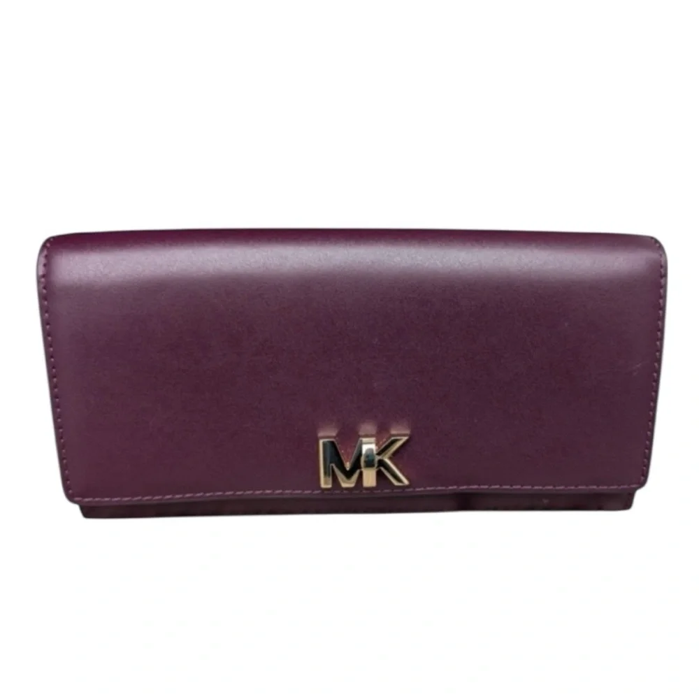 Michael Kors Sadie Leather Satchel & Mott Wallet Damson | Gold Hardware NWT - Picture 6 of 13